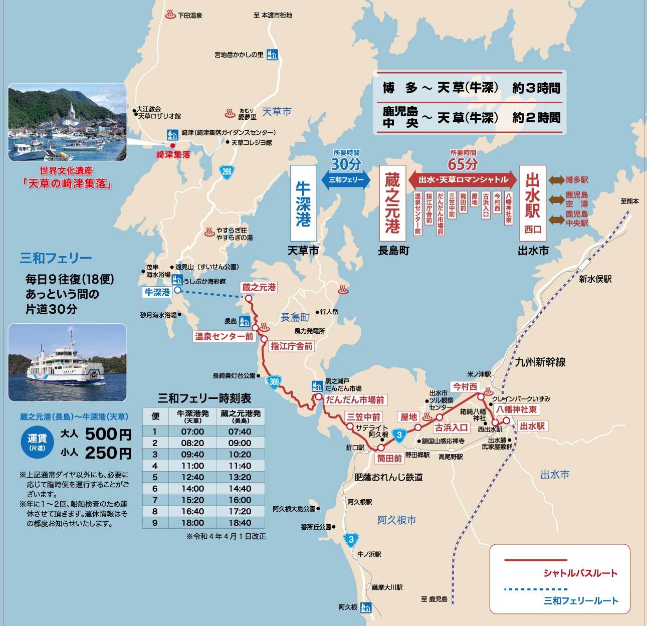 航路（フェリー） | イベント・観光 | 牛深商工会議所